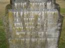 
Willie (Southsea) CORSER
Lost Mar 9 1912
Found 17 Apr 1912
Buried 21 Apr 1912

Cressbrook Homestead, Somerset Region

