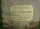 
Francis Edward DENNIS,
28-4-1922 - 27-7-2000;
Dennis Family Cemetery, Daisy Hill, Logan City
