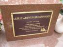 
Leslie Arthur BUGENHAGEN
b: 14 Jan 1928
d: 23 Nov 2003

husband of Beryl
father and friend of Lynette, Brian, Julie, Karen and spouses

Diddillibah Cemetery, Maroochy Shire

