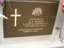 
A C SAGGUS
d: 25 Mar 2--7, aged 66
husband of Merlinda
father of Justin

2411705 Private, 111 light A.A. Regiment R.A.A.

Diddillibah Cemetery, Maroochy Shire

