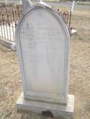 
Henriette UTSCHINK,
died 24 June 1904 aged 31 years;
Douglas Lutheran cemetery, Crows Nest Shire
