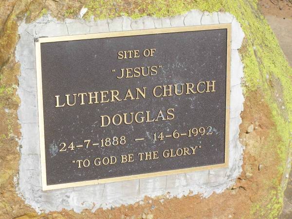 site of former church down the road,  | Douglas Lutheran cemetery, Crows Nest Shire  | 