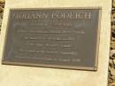 
Johann PODLICH,
22-5-1824 - 3-12-1908,
born Alstadt West Prussia,
arrived Australia 1881 on Windsor Castle,
settled Mt French Dugandan;
Dugandan Trinity Lutheran cemetery, Boonah Shire
