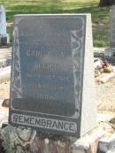 
Carl F.A. KLEIER,
husband father,
died 6 Oct 1938 aged 65 years;
Dugandan Trinity Lutheran cemetery, Boonah Shire
