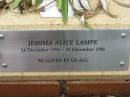 
Jemima Alice LAMPE,
24 Dec 1996 - 25 Dec 1996;
St Lukes Anglican Church, Ekibin, Brisbane
