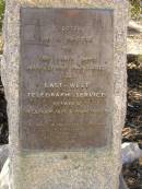 
East-West Telegraph Service memorial,
Eucla willage,
Nullarbor Plain,
Eyre Highway,
Western Australia
