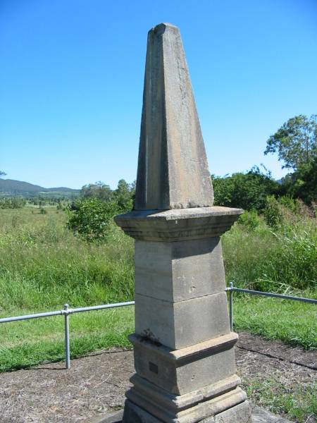 Alexander BALBI esq  | of Malta  | died Apr 19 1867 aged 44  | Fassifern Pioneer Cemetery  | 