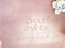 
Jane Charlotte OWEN,
born 26 April 61 died 20 Dec 97,
tragically taken by breast cancer,
wife of James,
mother of Michelle, Kane & Stephanie;
Fernvale General Cemetery, Esk Shire
