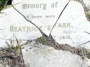 
Beatrice STARK, wife,
died 1 July 1919 aged 25 years;
Forest Hill Cemetery, Laidley Shire
