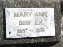 
Winifred Florence BOWDEN, sister,
1892 - 1987;
Mary Ann BOWDEN, sister,
1891 - 1966;
David J. BOWDEN, brother,
1890 - 1966;
Forest Hill Cemetery, Laidley Shire
