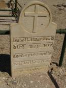 
Isabell Mary GOAD?,
(d: May 1920 aged 4 years 9 months)
Fowlers Bay cemetery, South Australia

