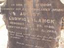 
August Ludwig BLANCK,
born 23 Oct 1820,
died 5 Aug 1895;
Glencoe Bethlehem Lutheran cemetery, Rosalie Shire
