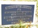 
Denis Thomas ODONNELL,
husband father grandfather,
11-4-1928 - 30-9-2002;
Gleneagle Catholic cemetery, Beaudesert Shire
