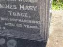 
Richard Bamsey TRACE, husband father,
died 9 Jan 1950 aged 71 years;
Agnes Mary TRACE, wife mother,
died 25 March 1967? aged 85 years;
Gleneagle Catholic cemetery, Beaudesert Shire
