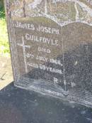 
James Joseph GUILFOYLE,
died 8 July 1966 aged 69 years;
Gleneagle Catholic cemetery, Beaudesert Shire
