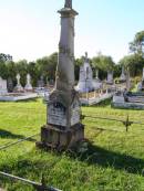 
Ann DUNNE,
born Westmeath Ireland,
died 3 Dec 1907 aged 72 years;
Henry DUNNE,
born Kings County Ireland,
died 18 Aug 1911 aged 89 years;
Gleneagle Catholic cemetery, Beaudesert Shire
