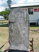 
Franklin (husband of Ellen Henrietta) GRENIER
(and 5th son of the late) Thomas and Mary GRENIER
5 Jan 1889 aged 37
Gods Acre cemetery, Archerfield, Brisbane
