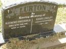 
Raymond Frederick LURTON,
died 18 Feb 1998 aged 56 years;
Kerry (Smiley) LURTON,
1969 - 2002;
Goomeri cemetery, Kilkivan Shire
