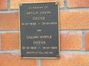 
Arthur Joseph OWENS,
17-07-1895 - 13-12-1874;
Lillian Myrtle OWENS,
15-10-1909 - 18-01-1994;
parents of Bill & Pat;
Goomeri cemetery, Kilkivan Shire
