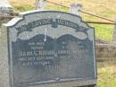 
Hans C. NISSEN,
father,
died 20 Sept 1954 aged 75 years;
Annie NISSEN,
wife mother,
died 9 Oct 1938 aged 57 years;
Goomeri cemetery, Kilkivan Shire
