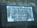 
Ada HOGAN, mother,
died 26 Sept 1967 aged 92 years;
Grandchester Cemetery, Ipswich

