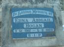 
Edna Abigail HOGAN,
3-12-1912 - 5-9-1989;
Grandchester Cemetery, Ipswich
