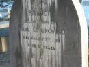 
Bridget, wife of Isaac COLLINGWOOD,
died 7 Aug 1910 aged 56 years;
Grandchester Cemetery, Ipswich
