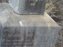 
Henning Otto MOLLER,
husband of Matilda MOLLER,
died 24 April 1906 aged 33 years;
Greenmount cemetery, Cambooya Shire
