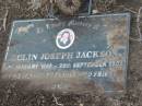 
Colin Joseph JACKSON,
9 Jan 1948 - 28 Sept 2003;
Greenmount cemetery, Cambooya Shire
