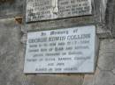 
George Edwin COLLINS
B: 2-11-1916
D: 17-7-2004
son of Elsie and Arthur
husband of Daphne
father of Susan, Sandra, Carolyn and Judy

St Matthews (Anglican) Grovely, Brisbane
