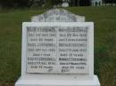 
Naomi C CRESSWELL
2 Sep 1941
aged 82

Hazel J CRESSWELL
18 Sep 1929
aged 1 yr

Eric O I CRESSWELL
27 Aug 1976
aged 75

Henry C CRESSWELL
9 Nov 1924
aged 3 yrs 10 mths

Bertha R CRESSWELL
17 Jun 1943
aged 19

Minnie C CRESSWELL
14 Mar 1996
aged 95

St Matthews (Anglican) Grovely, Brisbane
