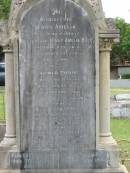 
Mary Amelia
infant daughter of William and Mary Amelia BELL
B: 24 Mar 1888
D: 25 Mar 1888
aged 15 hours

Harold Edwin
B: 11 Jun 1881
D: 29 Mar 1884
aged 2 yrs 9 mths

Arthur Evans BELL
B: 24 Aug 1865
D: 11 Aug 1892
aged 26 yrs

Elsie Ethel BELL
B: 3 Jan 1880
D: 3 Aug 1894
aged 14 yrs 7 months

Florence Amelia
7 Jan 1941
aged 71

Ada Maud
11 May 1941
aged 64

father 9 Dec 1898
aged 59 yrs

mother 12 Feb 1924 
aged 82

Edgar Ernest
31 Dec 1898
aged 27

St Matthews (Anglican) Grovely, Brisbane
