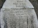 
Bertha frau Christian STALLMANN
b: 14 Dec 1862, d: 14 May 1901
Glichfals Kathrina STALLMANN
b: 24 Jun 1868 (Eisenmanger)
d: 11 Mar 1904

Haigslea Lawn Cemetery, Ipswich
