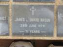
James Leonard MASON
29 Jun 1978, aged 71
Saint Augustines Anglican Church, Hamilton

