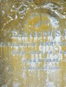 
Elizabeth S C (SHELTON)
(wife of Henry SHELTON
d: 18 Sep 1901  aged 31

Harrisville Cemetery - Scenic Rim Regional Council
