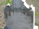 
Albertine Heinriette ZISCHKE, born Cholk 1 Nov 1837?, died 21 Oct 1882?;
St Pauls Lutheran Cemetery, Hatton Vale, Laidley Shire
