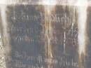 
Johan Pudlich
geb 6 Novbr 1849
gest den 10 Octr 1898
Hoya Lutheran Cemetery, Boonah Shire

