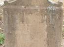 
August Albert Friedrich HAMMERMASTER
gebr: 4 Marz 1850
gest: 7 Februar 1899

Emilia Louisa (HAMMERMASTER)
geb 1 Oktober 1853
gest: 6 Oktober 1931

Hoya Lutheran Cemetery, Boonah Shire


