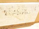 
Rosaleen Ann KIRSTENFELDT,
died 9 Sept 1963 aged 12 years;
Jandowae Cemetery, Wambo Shire
