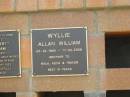 
Allan William WYLLIE,
01-12-1945 - 17-04-2006,
brother to Nola, Keith & Trevor;
Jandowae Cemetery, Wambo Shire
