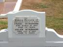 
Frank MCNAMARA,
uncle,
died 19 March 1957 aged 79 years;
Helen MCNAMARA,
aunt,
died 5 Oct 1957 aged 75 years;
Jandowae Cemetery, Wambo Shire

