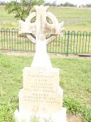 
Jane,
daughter of William & Rachel CRAVEN,
died 2 Oct 1875
aged 9 years 10 months;
Jimbour Station Historic Cemetery, Wambo Shire

