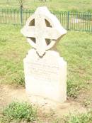 
Elizabeth Charlotte,
wife of James CHALLACOMBE of Jimbour,
died 5 June 1867 aged 27 years;
Jimbour Station Historic Cemetery, Wambo Shire
