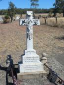 
Clarence William,
eldest son of W. & A. BALDOCK,
died 25 May 1899 aged 22 years 4 months;
Jondaryan cemetery, Jondaryan Shire
