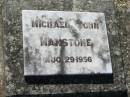 
Michael John MANSTONE,
died 29 Aug 1956;
Linda Joanne PETERS,
died 14 Oct 1960;
Kalbar General Cemetery, Boonah Shire

