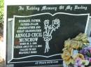 
Arnold Cecil MUNCHOW,
husband father father-in-law grandfather
great-grandfather,
born 20-3-1926 died 1-2-2001;
Kalbar General Cemetery, Boonah Shire
