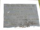 
Jozefina PEYERL, nee BRKIC,
29-3-1930 - 13-11-1987 aged 57 years;
Kandanga Cemetery, Cooloola Shire
