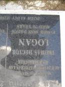 
Thomas Hector LOGAN,
husband father father-in-law grandfather,
died 9-1-1976 aged 70 years;
Irene Annie (Dolly) LOGAN,
mother mother-in-law grandmother great-grandmother,
died 24-8-2001 aged 95 years;
Kandanga Cemetery, Cooloola Shire
