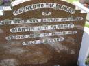 
Martin J. OFARRELL,
son brother uncle,
died 7 March 1961 aged 27 years;
Kandanga Cemetery, Cooloola Shire

