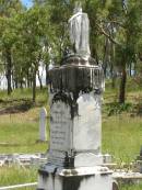 
Elizabeth HUNTER,
wife of Robert HUNTER,
died 14 June 1906 aged 69 years;
Robert HUNTER,
died 6 Feb 1917 aged 80 years;
Kilkivan cemetery, Kilkivan Shire
